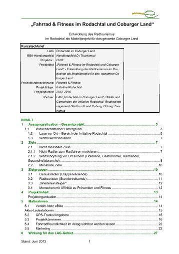 „Fahrrad & Fitness im Rodachtal und Coburger ... - Initiative Rodachtal