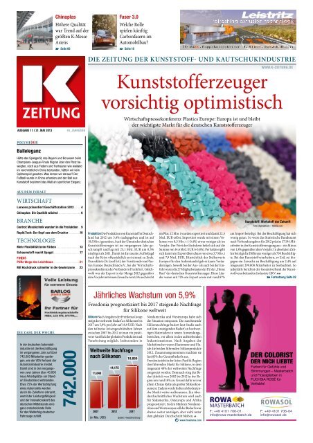 Kunststofferzeuger vorsichtig optimistisch - K-Zeitung