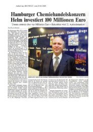 Artikel aus DIE WELT vom 25.02.2005 - Helm AG