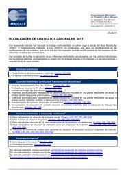 MODALIDADES DE CONTRATOS LABORALES 2011 - Fesitel