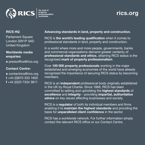 View the new global professional and ethical standards - RICS ASIA