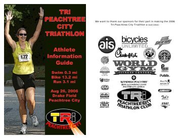 We want to thank our sponsors for their - Tri-PTC Triathlon Club