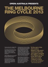 THE MELBOURNE RING CYCLE 2013 - Wagner Society of New York