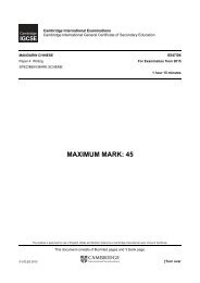 MAXIMUM MARK: 45 - Cambridge International Examinations