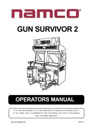 Operators Manual - Namco