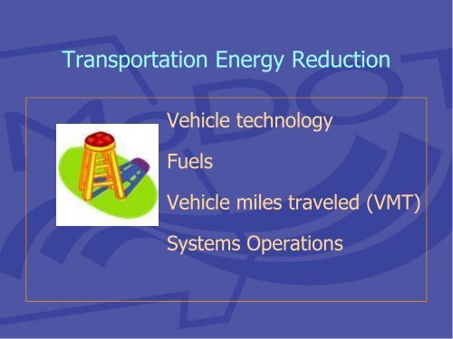 Transportation and the Effects of Climate Change.