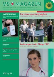 VS Magazin Ausgabe 1 2013 - VS Bürgerhilfe gemeinnützige GmbH