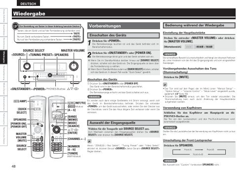 av surround receiver avr-2809 - Aerne Menu