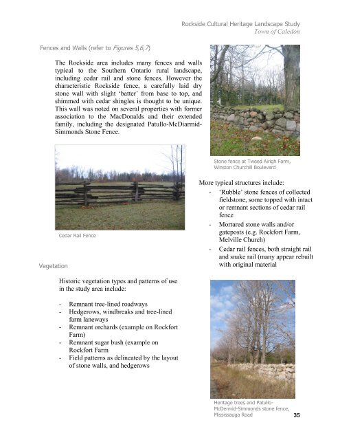 Rockside Cultural Heritage Landscape Study - Town of Caledon