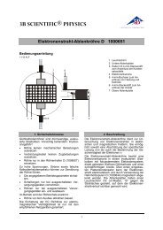 3B SCIENTIFICÂ® PHYSICS