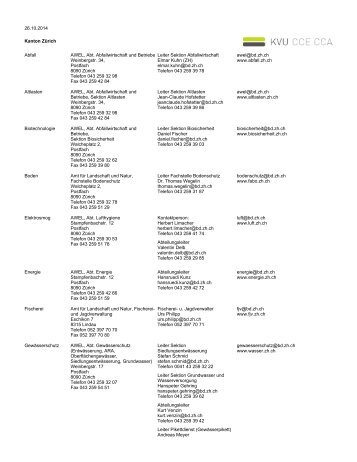 11.09.2013 Kanton Zürich Abfall AWEL, Abt. Abfallwirtschaft ... - KVU