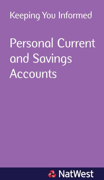 Personal Current and Savings Accounts - NatWest