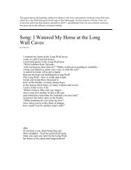 Song: I Watered My Horse at the Long Wall Caves - Columbia ...