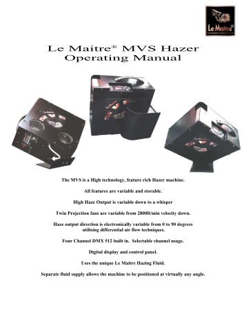 MVS Manual(1) - Le Maitre