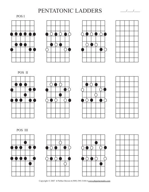 PENTATONIC LADDERS - PB Guitar Studios