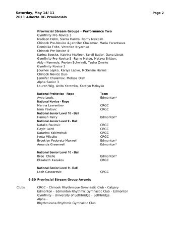 2011 Provincials Rotation list.pdf - Rhythmic Gymnastics Alberta