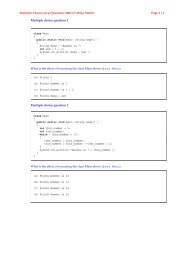 Multiple Choice Java Questions 2001 (© Mike Smith) Page 1 / 6 ...