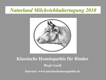 Klassische Homöopathie für Rinder - Naturland