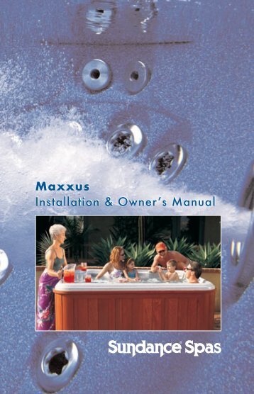 2004 Maxxus Owners Manual - Sundance Spas