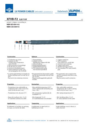 XFVB-F2 0,6/1 kV - kabelwerk eupen ag