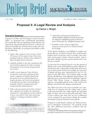 Proposal 4: A Legal Review and Analysis - Mackinac Center