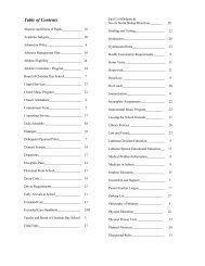 table of contents - Trinity Evangelical Lutheran Church