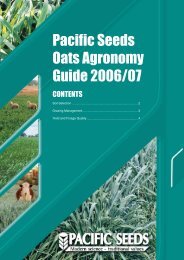 Pacific Seeds Oats Agronomy Guide 2006/07 - Direct Router