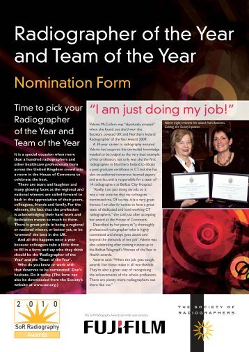 Radiographer of the Year and Team of the Year - Society of ...