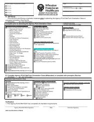 Agency PCA-CNA-Tech orientation checklist - Wheaton Franciscan ...