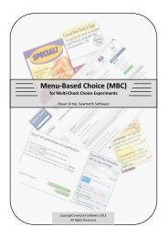 Menu-Based Choice (MBC) - Sawtooth Software, Inc.