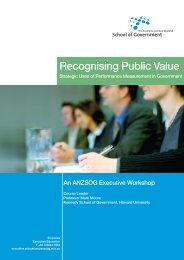 Recognising Public Value - Australia and New Zealand School of ...