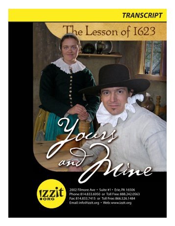 Yours and Mine: The Lesson of 1623 - Izzit.org