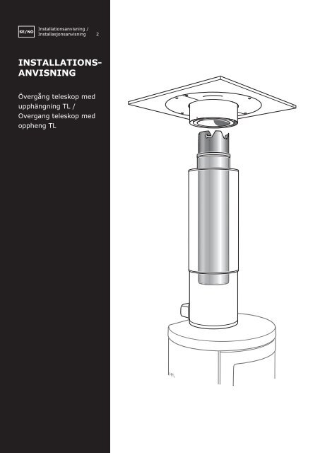Monteringsanvisning Overgang teleskop TL SE-NO - Nordpeis