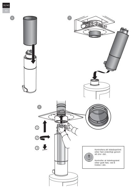 Monteringsanvisning Overgang teleskop TL SE-NO - Nordpeis
