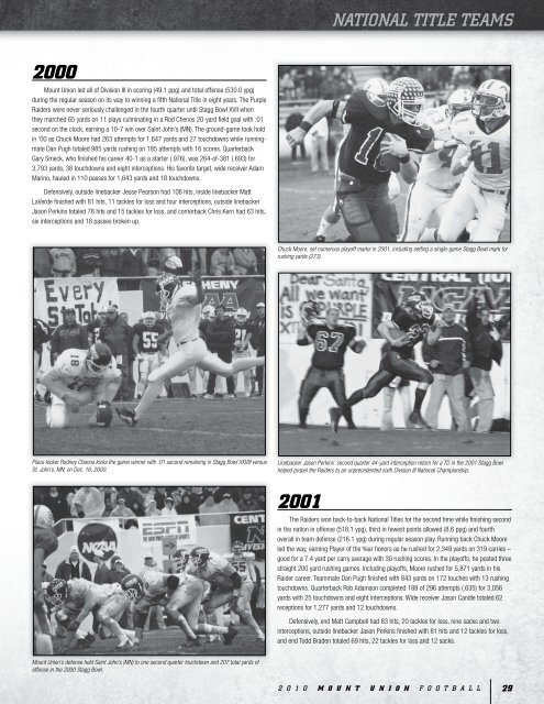 2010 Mount Union Football Guide - University of Mount Union