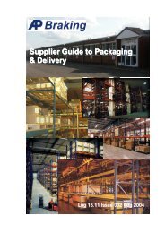AP Hydraulics Suppliers Guide for Packaging ... - Safety First