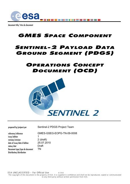 GSC Sentinel-2 PDGS OCD - Emits - ESA