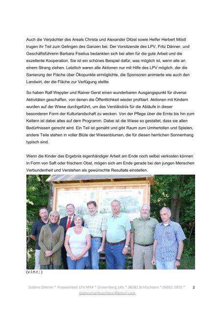 PRESSEMITTEILUNG - Naturpark Hessischer Spessart