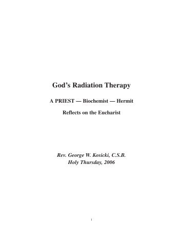 God's Radiation Therapy - Renewal Ministries