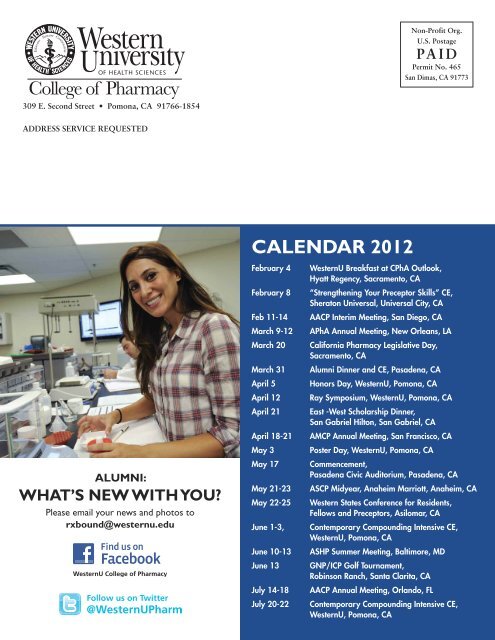 Winter 2012 - Western University of Health Sciences