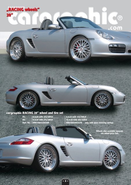 Tuning-Program for Porsche Boxster 987 - Cargraphic