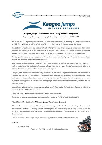 Kangoo Jumps standardize their Group Exercise Programs