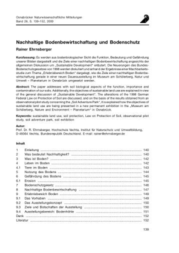 Ehrnsberger, R.: Nachhaltige Bodenbewirtschaftung und Bodenschutz