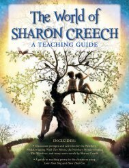 âThe World of Sharon Creechâ teaching guide