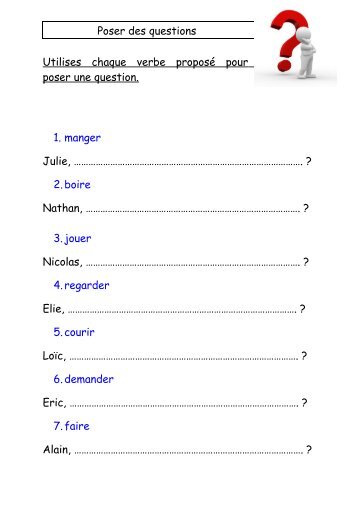 Asking Questions â Poser Des Questions En Anglais