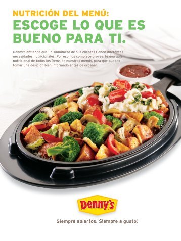 Información Nutricional - Denny's