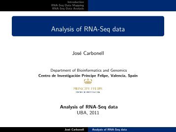 Analysis of RNA-Seq data - Bioinformatics and Genomics ...