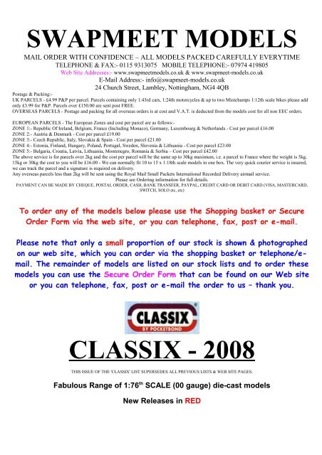 classix diecast 1 76 scale