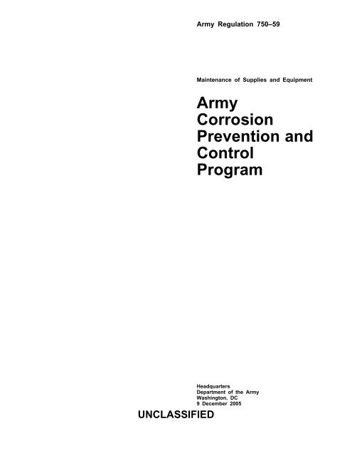 Army Corrosion Prevention and Control Program - AskTOP