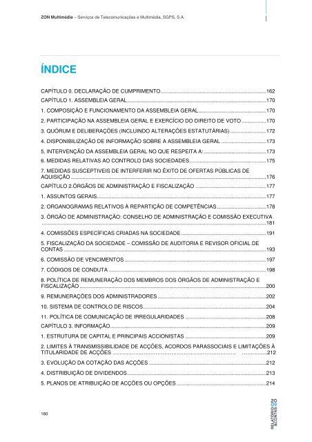 RELATÃ“RIO & CONTAS CONSOLIDADAS - Zon